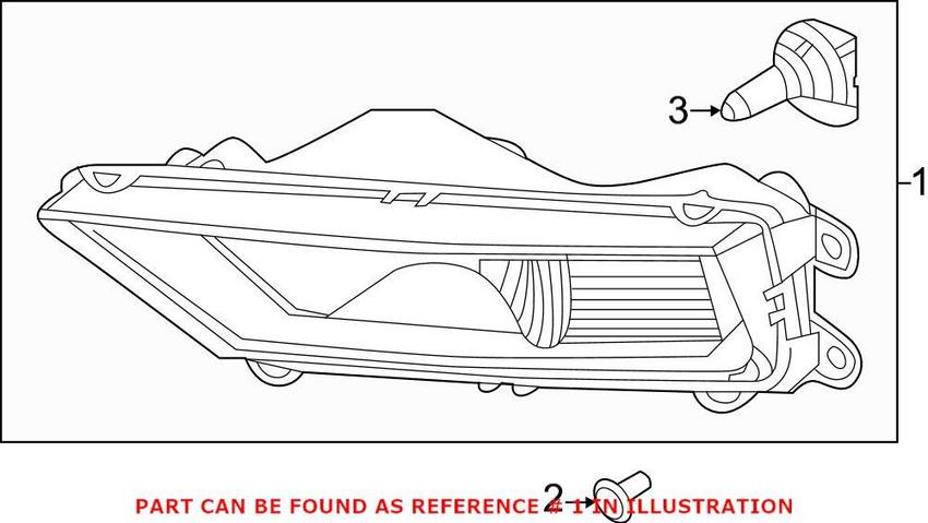 VW Fog Light - Front Driver Side 5NL941699